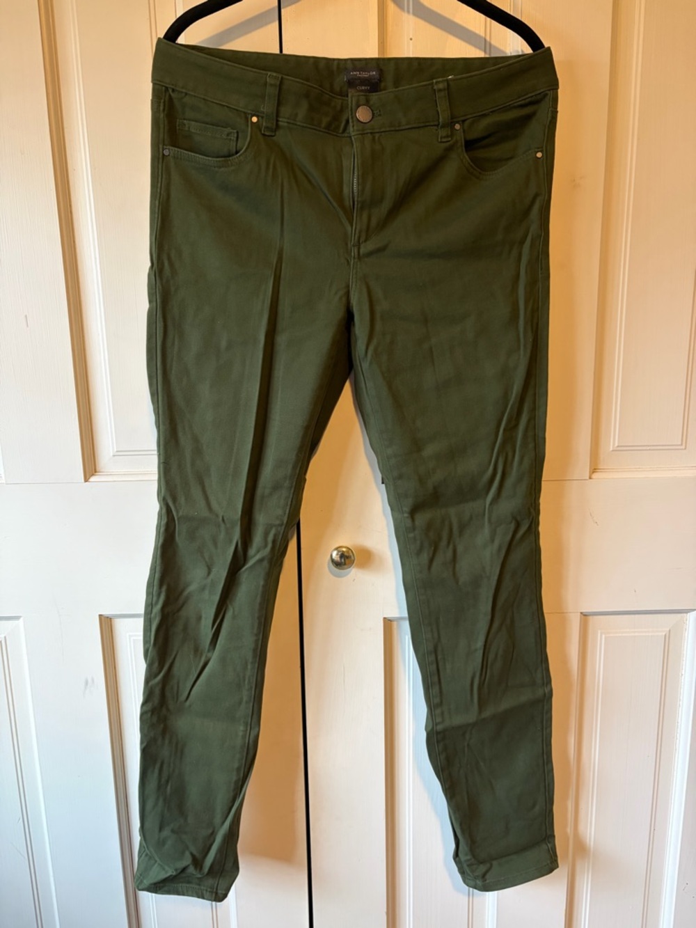 Ann Taylor Green Skinny Jeans